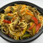 spaghettis au bœuf sauce soja